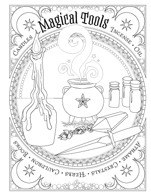 Coloring Book Of Shadows Book Of Spells Magical Recipes Online