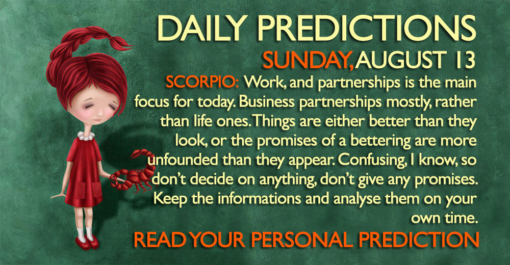 Daily Predictions for Sunday 13 August 2017 Magical Recipes Online