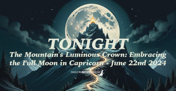 The Mountain's Luminous Crown: Embracing the Full Moon in Capricorn - June 22nd 2024